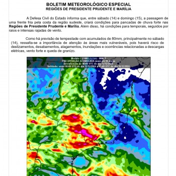 Boletim Especial Meteorológico